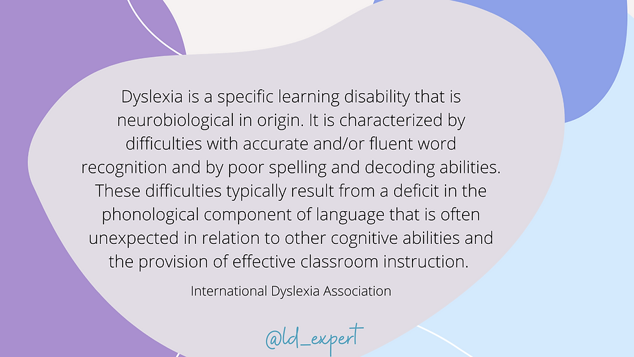 defining dyslexia